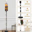 Lampe sur pied moderne avec télécommande à DEL à intensité variable, abat-jour réglable, fleurs sauvages colorées pour le salon, la chambre et le bureau