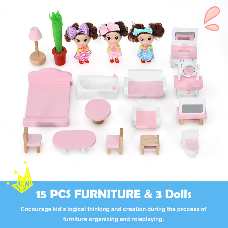 Smithboro Wooden Dollhouse Playset
