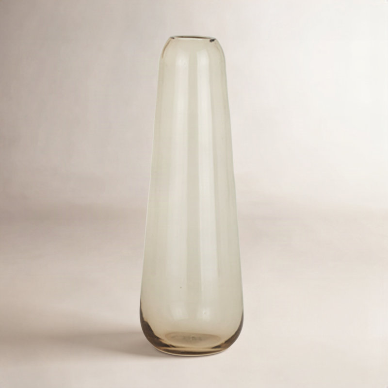 Aurora Handcrafted Glass Table Vase 1, Smoke