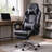 Gaming Chair with Massage Lumbar Support Ergonomic Video Game Chair for Adults, Adjustable Headrest & Footrest, 90-135° Recline, 360° Swivel, Grey-1977930649