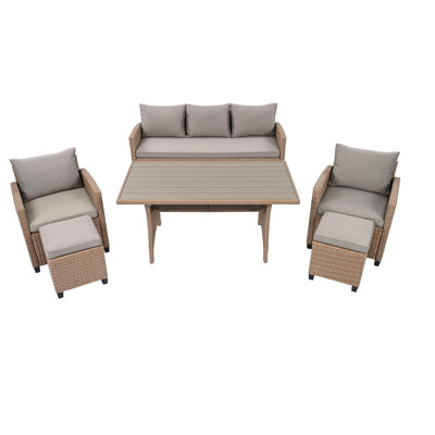 Versatile Comfort Pe Rattan Elegant Outdoor Set For Backyard Relaxation