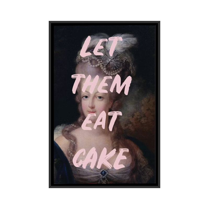 «Let Them Eat Cake Graffiti» par Ruby and B - impression d'art graphique, Pas de tapis, H 60 po x l 40po x P 1,5 po