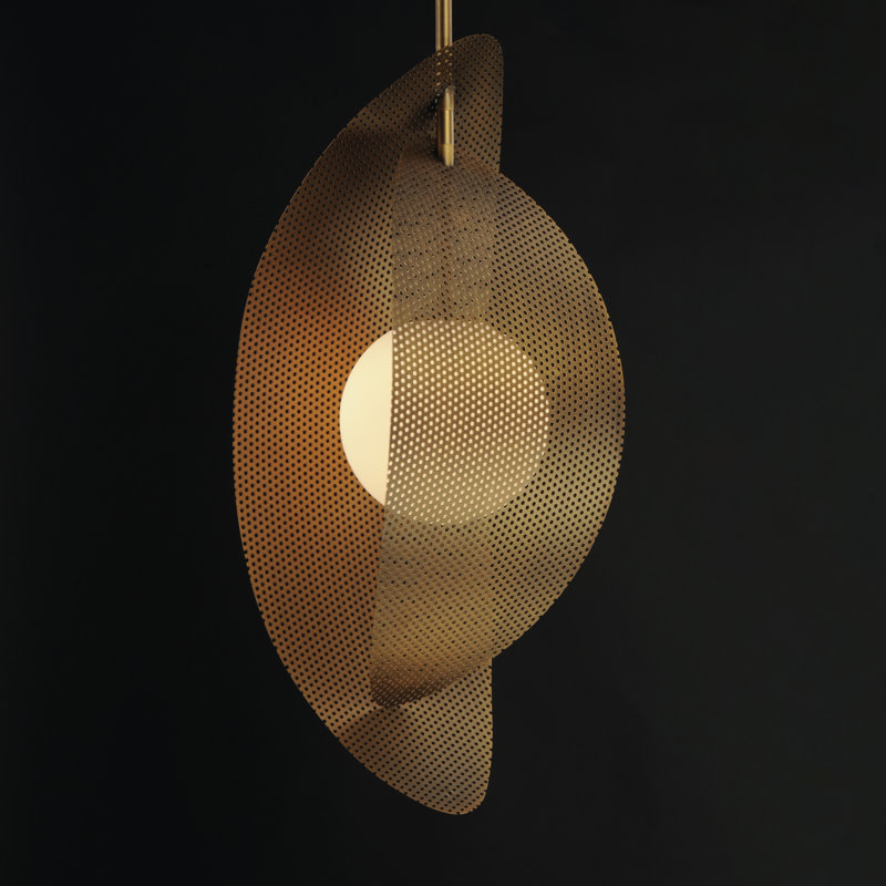 Chips 1 - Light Pendant, Brass, Brass