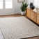 Rectangle Rhorer Argyle Polyester/Wool Area Rug in Beige