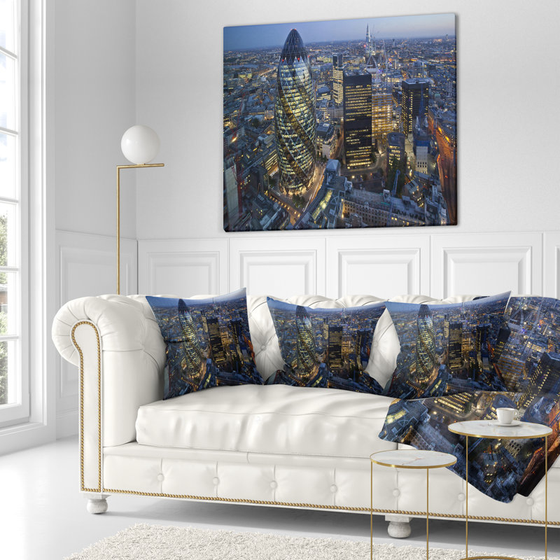 Coussin London Skyline at Sunset, 16 po x 1 po