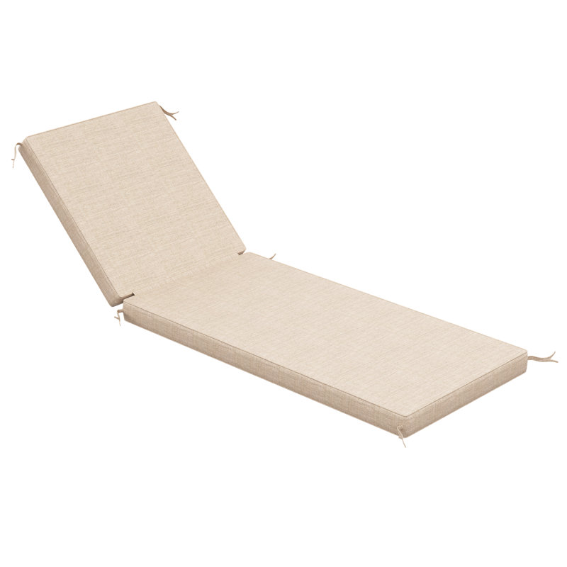 Sunbrella® Outdoor Chaise Cushion, 26" W x 80" D, Canvas Flax