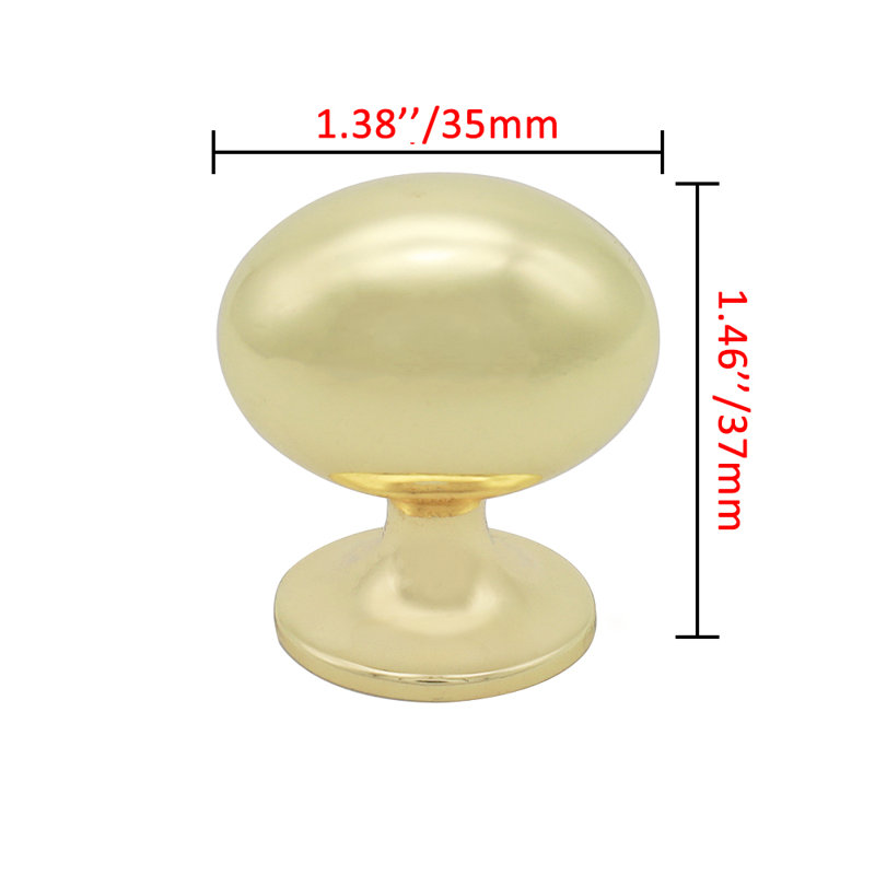 Poignée anneau Utopia Alley Charlton - Boutons décoratifs pour armoires et tiroirs - Quincaillerie d'armoire rétro avec or poli fini à la main - Boutons de tiroir en métal 1,38 po (ensemble de 10)