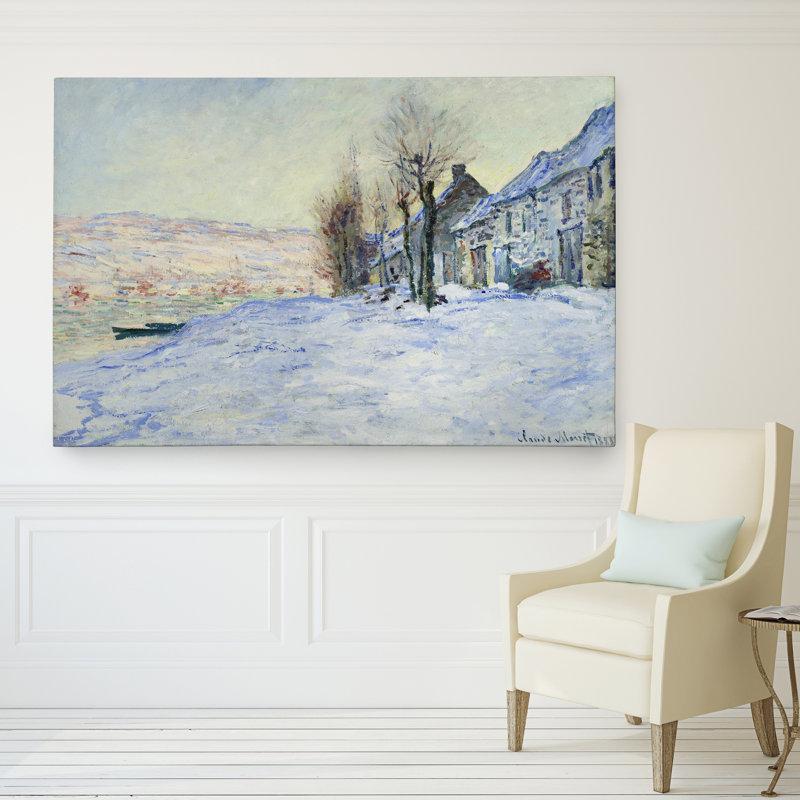 «Sun and Snow» par Claude Monet, reproduction, H 24 po x l 36 po x P 1,5 po, Toile tendue
