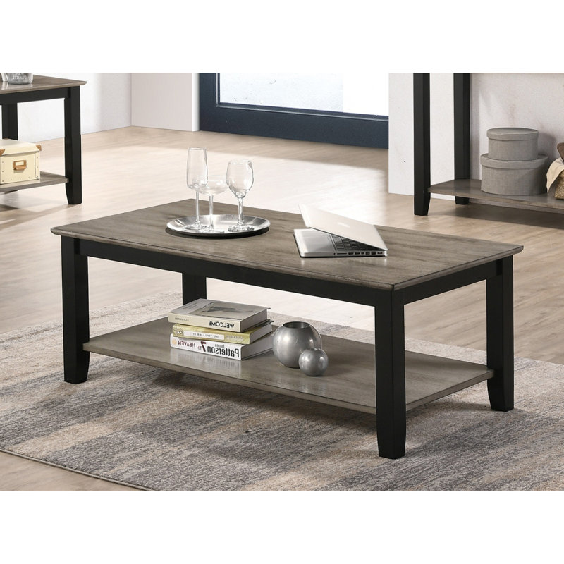 Table basse avec tablette ouverte