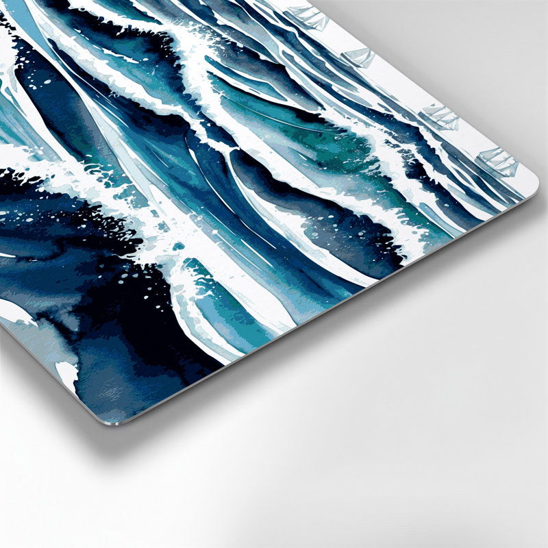 Art mural bleu nautique bleu nautique, H 24 po x l 36 po