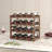16 Bottle Wine Rack Bamboo Wine Storage Cabinet Shelf Tabletop Wine Holder