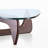50.9 " Triangle Glass Top Coffee Table with Solid Wood Base and Thickened Glass – Modern Living Room Accent Table-1162614500-1168237881