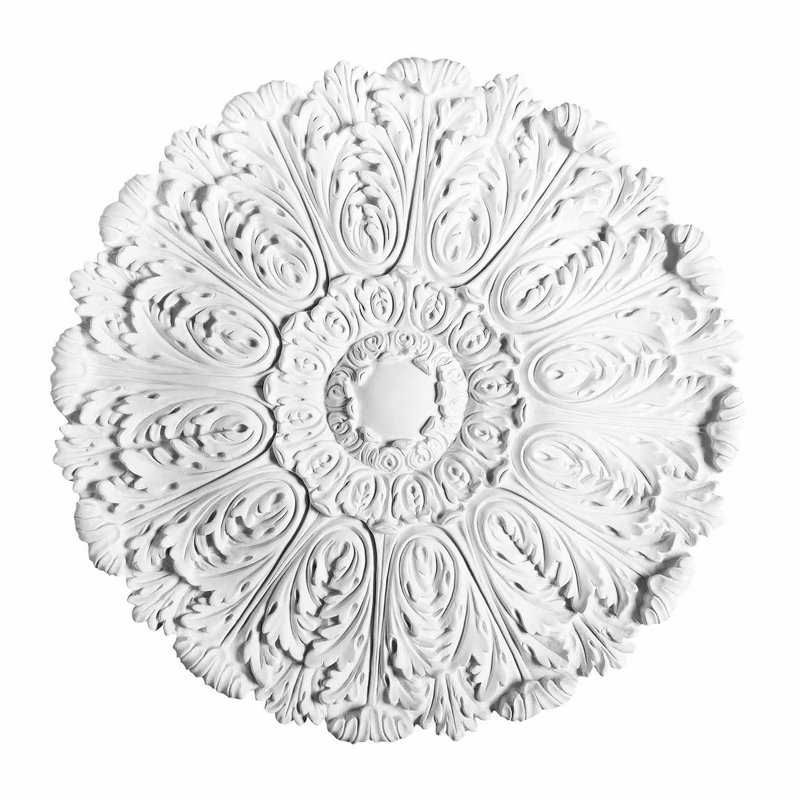 29-1/2 in x 1-3/4 in Acanthus Primed White Polyurethane Ceiling Medallion