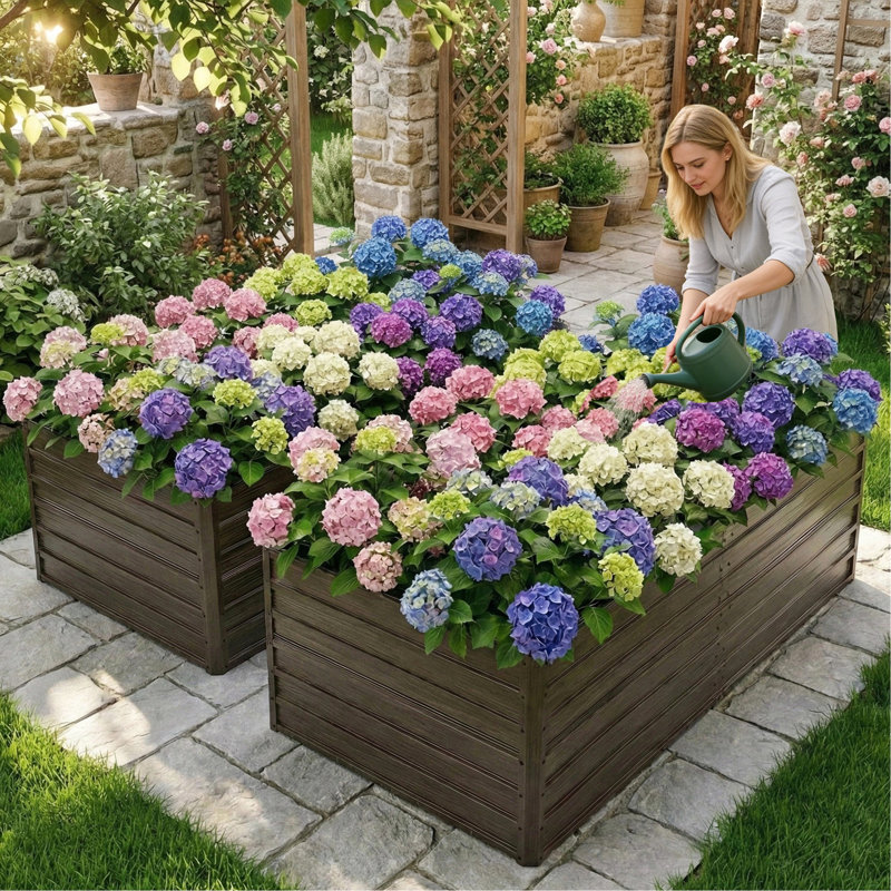 Lit de jardin surélevé galvanisé - 8 x 4 x 2 pi, facile à assembler pour les jardiniers débutants, très grand et idéal pour diverses plantes