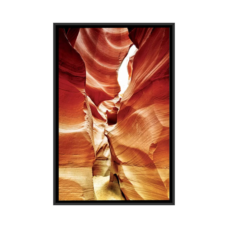 « antilope canyon iii », reproduction de photo sur toile tendue, H 60 po x l 40po x P 1,5 po, Toile avec cadre noir