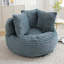 Grand fauteuil à billes avec 3 coussins et rayures, fauteuil en velours côtelé avec rembourrage, 5 couleurs, canapé d'appoint rembourré pour jouer, lire-2000916521