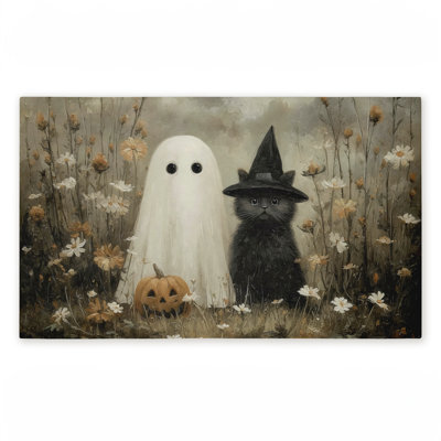 Tapis d'extérieur imprimé Ghost & Black, par Arlington Prints, 18 po x 30 po