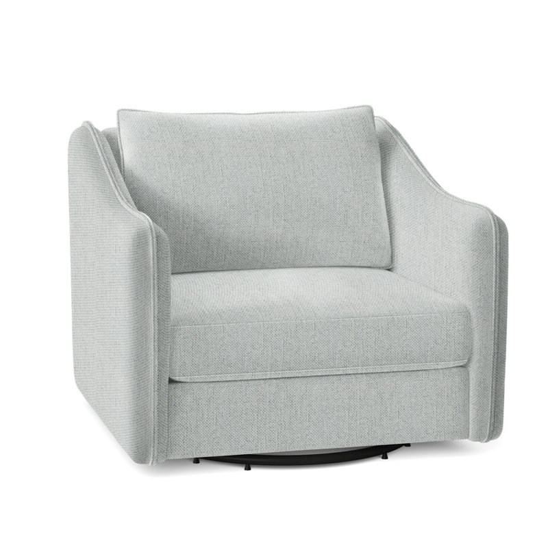 Monterey Swivel Patio Chair with Cushions, Light Grey Linen 6032-010