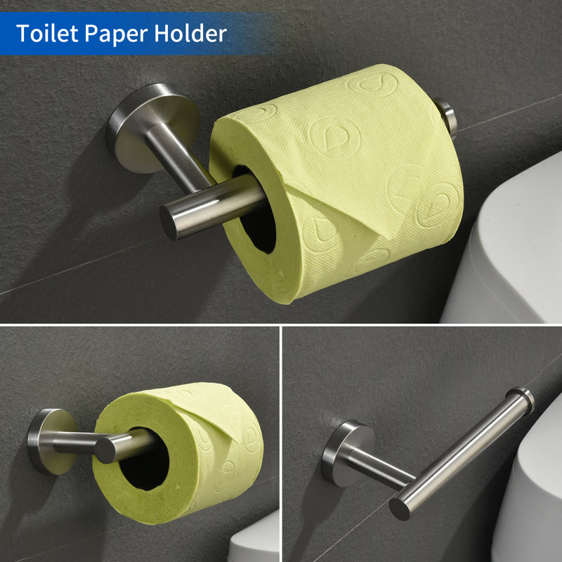 5 - Piece Bathroom Hardware Set, Silver