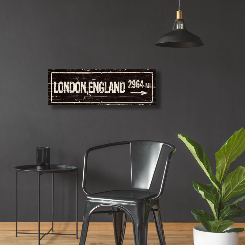 Art mural épique «Destination Signs 4» par Pela Studio, H 12 po x l 36 po