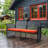 Leneve 55.9'' Wide Rectangle Steel Patio Sofa with Cushions