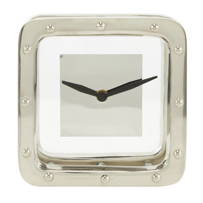 Aluminum Metal Floating Geometric Decorative Clock