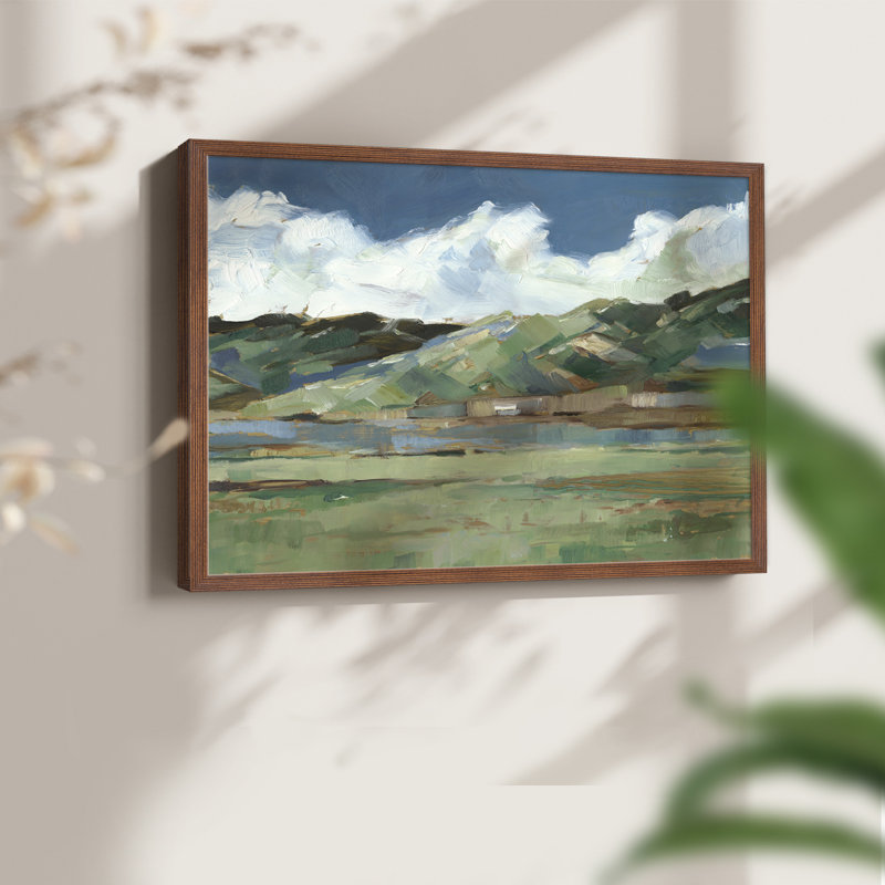 Western Sky I - reproduction encadrée, H 11 po x l 14 po, Noyer
