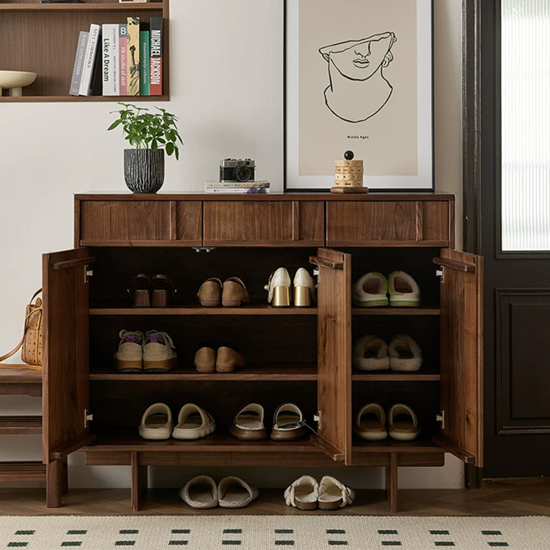 Grande armoire à chaussures de rangement rétro