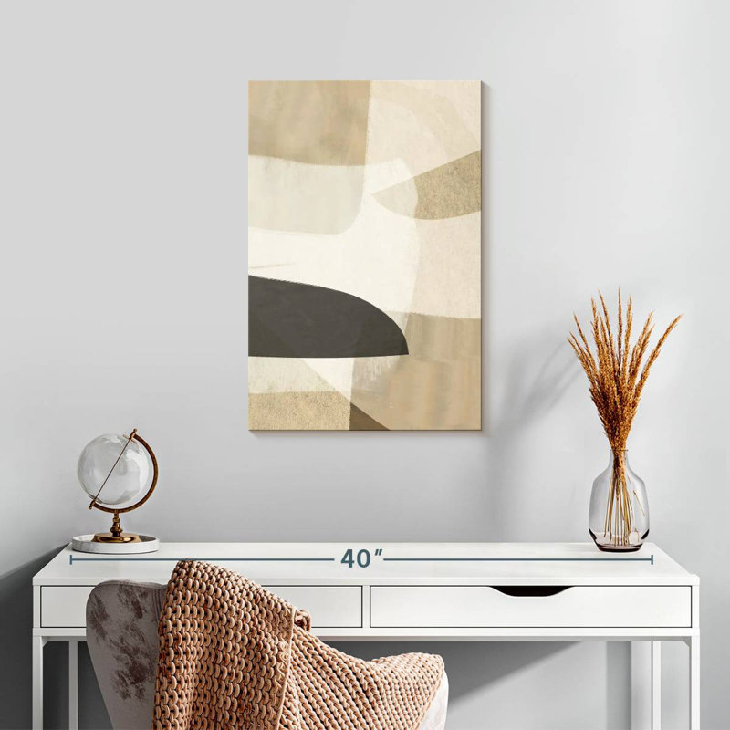 Avery Beige Earth Tone Curves, 24" H x 16" W