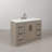 Hugo 48" Carrara White Marble Countertop Bath Vanity in Gray Oak with Faucet-90235000