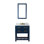 30 Inch Monarch Blue Single Sink Bathroom Vanity With F2-0012 Satin Brass Faucet From The Madalyn Collection in , Vanity with F2-0013 faucet