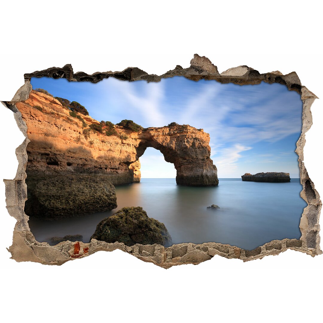 Schöne Klippe im Meer Wandaufkleber