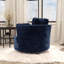 40.35"w Upholstered Cheniile Barrel Accent Swivel Chair-1237681266