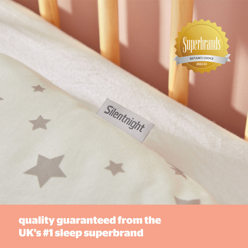 Silentnight Safe Nights 2.5 Tog Baby Sleep Bag, Grey, 0-6 Months