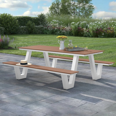 Idell Picnic Table by Laurel Foundry Modern Farmhouse