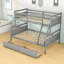 Lit superposé simple au-dessus de 2 tiroirs en bois avec échelle-776053028
