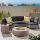Ancil 4 - Person Patio Conversation Sets with Cushions
