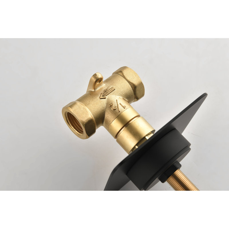 4.81 Lb Matt Black Shower Control Valve - 3/4" Cast Metal, Brass Handle, Adjustable, Corrosion Resistance, Rust Prevention, Simple To Install And Service Adjustable Volume Black, Proof, Easy Setup