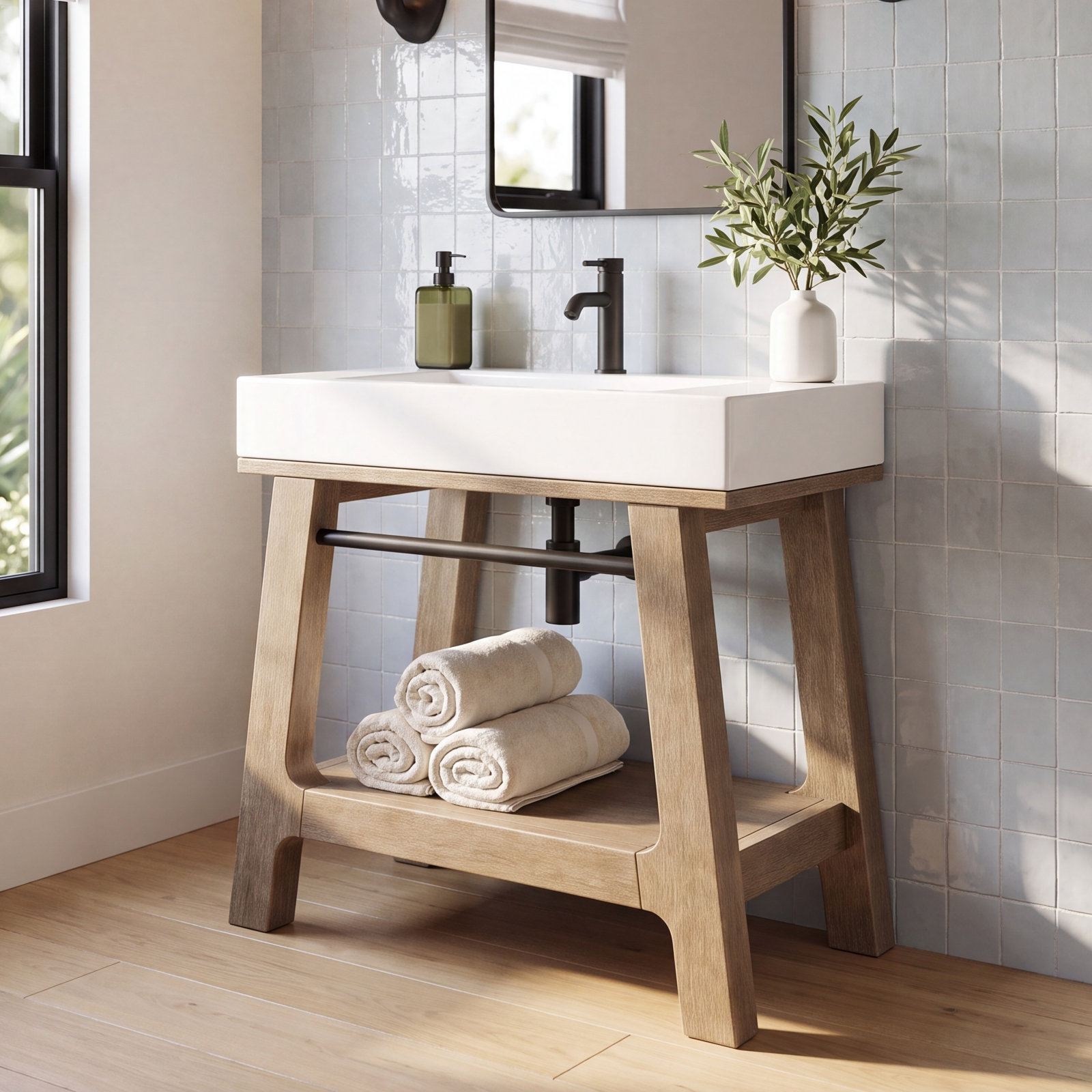 Auburn 32" Single Bathroom Vanity, Glossy White