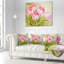 Coussin lombaire floral bouquet de tulipes