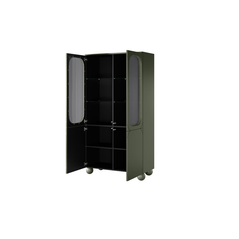 Livonia Display Cabinet, Olive