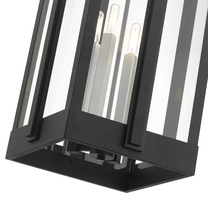 Ikeisha 4 - Light Outdoor Hanging Lantern, Black