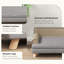 Cat Couch, Elevated Dog Sofa Bed with Cushion and Washable Cover