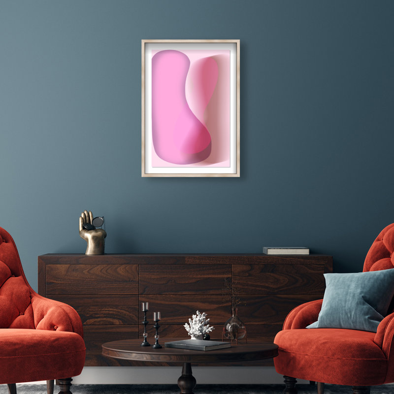 Dancing Lovers Print by Oliver Gal, 16.5"H x 11.5"W, Natural Oak Shadowbox