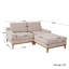 Canapé modulaire rembourré 3 pièces avec repose-pieds 3 pièces-130451923