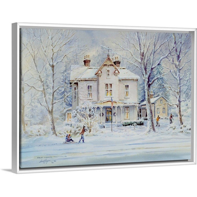 « finley angle » par jess hager, peinture sur toile, H 30 po x l 40 po x P 1,75 po, Cadre blanc