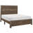 Wooden Queen Size Bed In Rustic Brown With And Headboard Rails For Bedroom, Headboard, Rails, Wood Construction-1233208688-1233208655