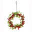 Garden Floral Red Berry and Bayleaf Wreath
