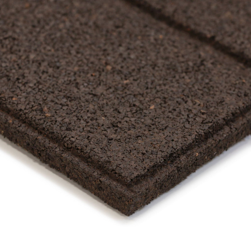 Pavé en caoutchouc brique d'extérieur 16 po x 16 po Tierra Verde, brun, paquet de 4