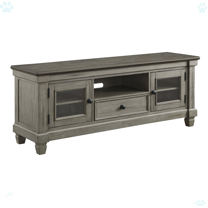 Meuble télé avec tiroirs et console, Gris antique